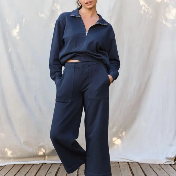 Mate the label organic fleece sweatpants size small color Midnight - Picture 4 of 7